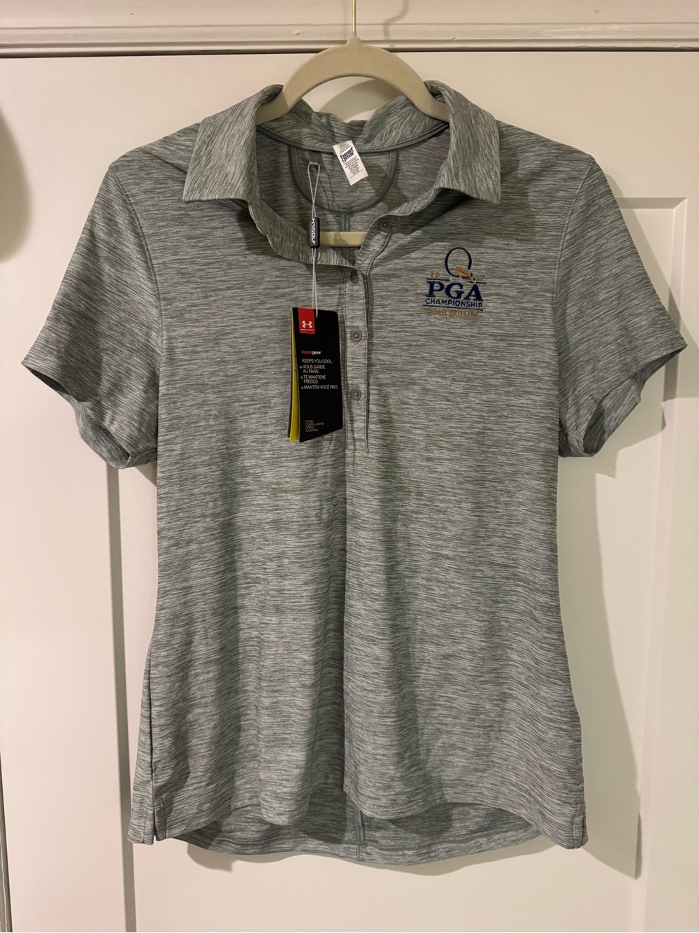 Under Armour Women's Heather Gray PGA Championship Polo
